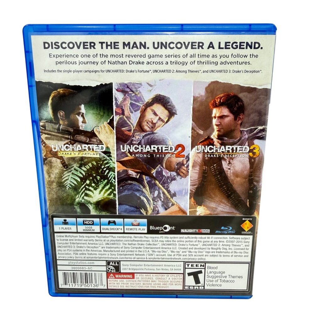 Playstation 4 PS4 - Uncharted: Nathan Drake Collection - Tested/Works - Picture 2 of 4